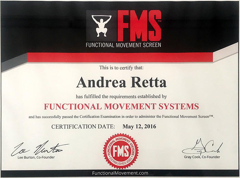 Diploma FMS Andrea Retta
